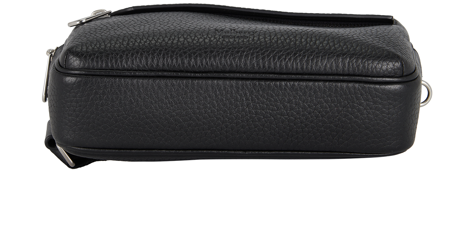 Postman's Buckle Reporter, &pound;275, Handbags, Black, Leather, Top view